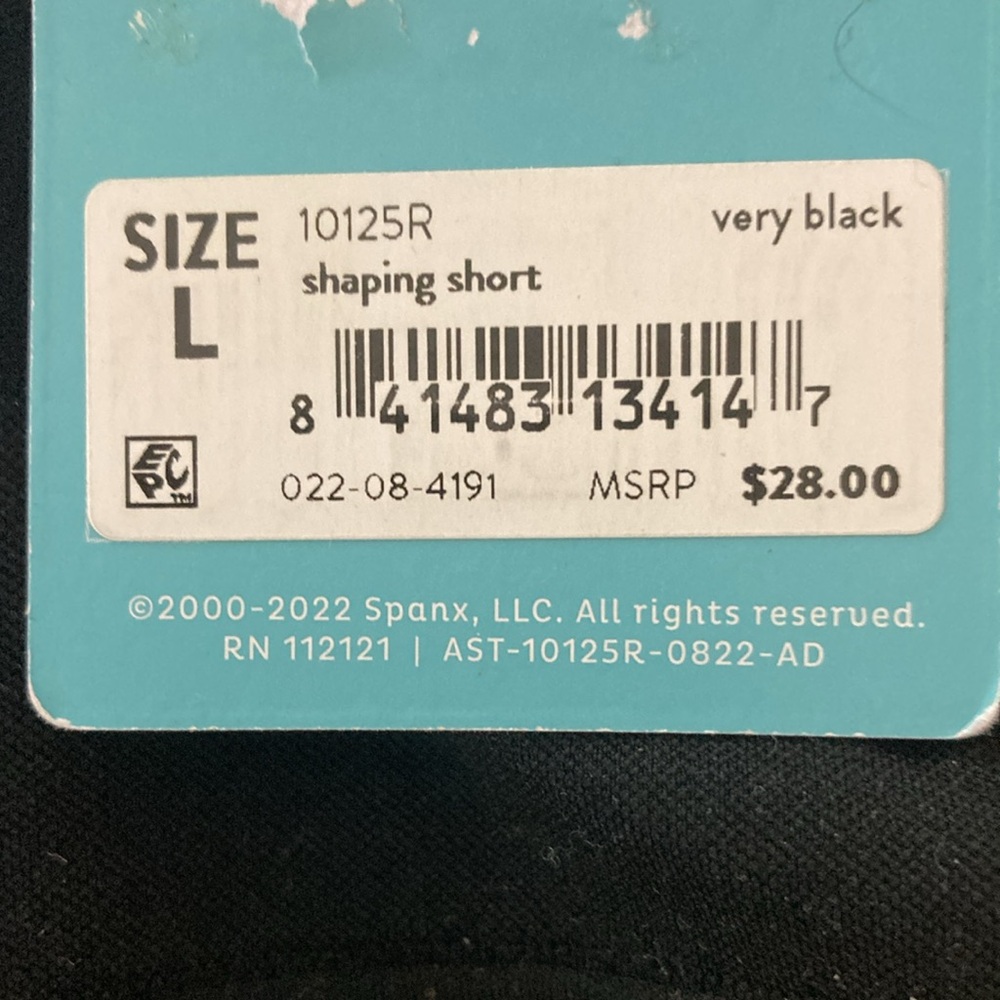 Assets by Spanx Black Shaping Shorts Size L NWT - Picture 2 of 3